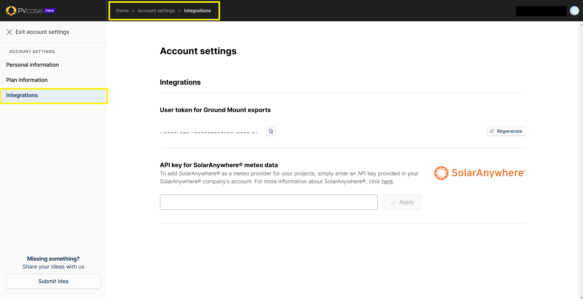 Yield_First-steps_Account-settings_Integrations.png