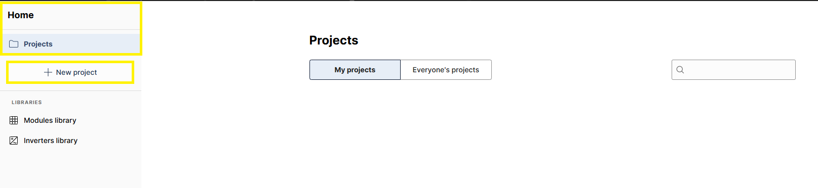Yield_UsingYield_Projects_NewProject.png