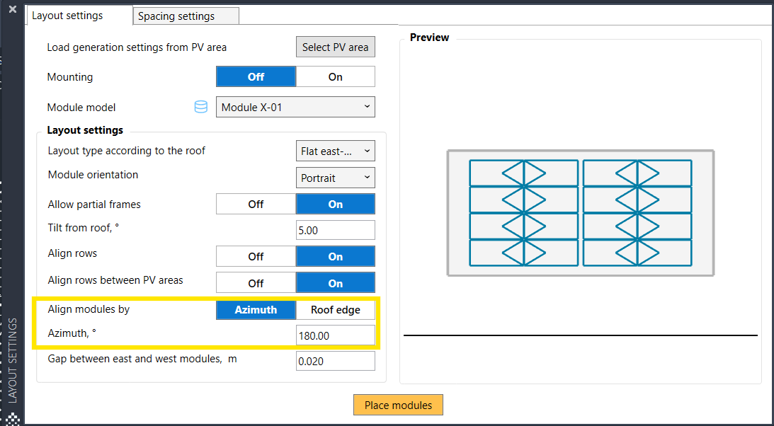 RM_Layout-Mounting_Layout-settings_Align-modules_Azimuth.png