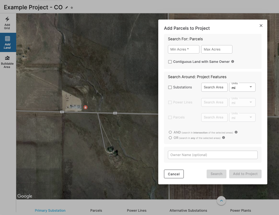 Prospect_Projects_Add-land_Search-parcels_Open-form.png
